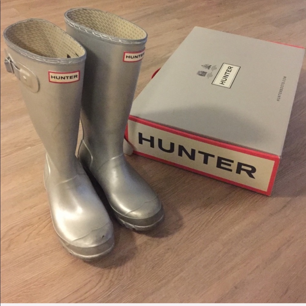 Silver hunter rainboots